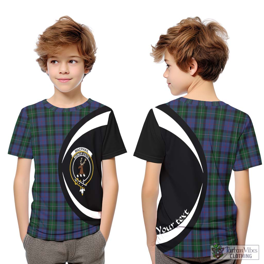 MacPhail Hunting Tartan Kid T-Shirt with Family Crest Circle Style Youth XL Size14 - Tartan Vibes Clothing