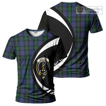 MacPhail Hunting Tartan T-Shirt with Family Crest Circle Style