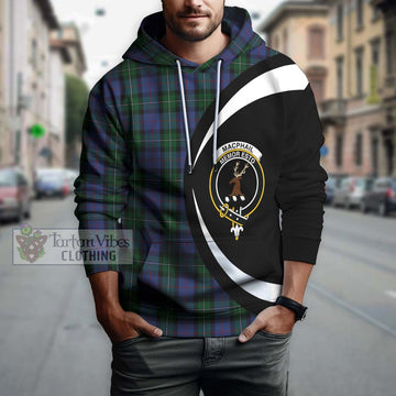 MacPhail Hunting Tartan Hoodie with Family Crest Circle Style