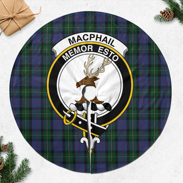 MacPhail Hunting Tartan Christmas Tree Skirt with Family Crest