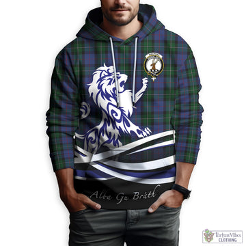 MacPhail Hunting Tartan Hoodie with Alba Gu Brath Regal Lion Emblem