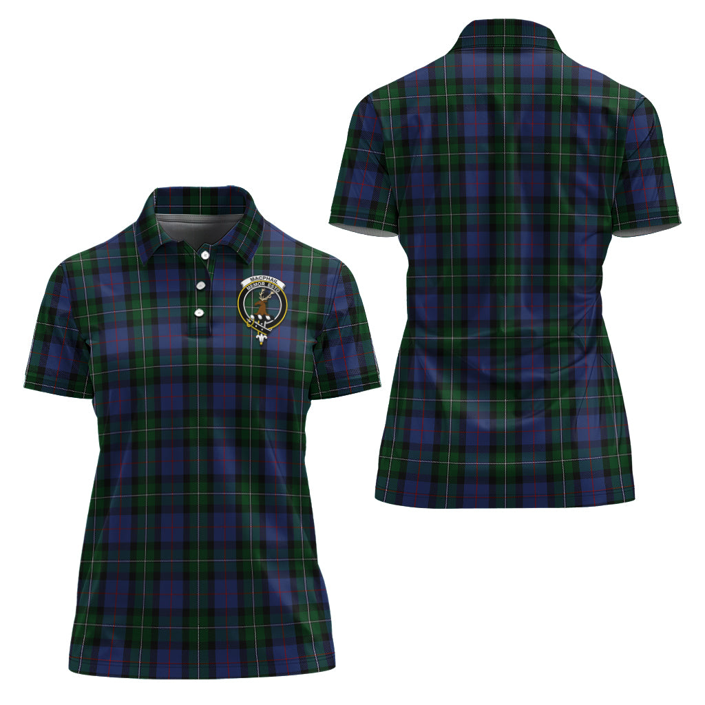 MacPhail Hunting Tartan Polo Shirt with Family Crest For Women Women - Tartan Vibes Clothing