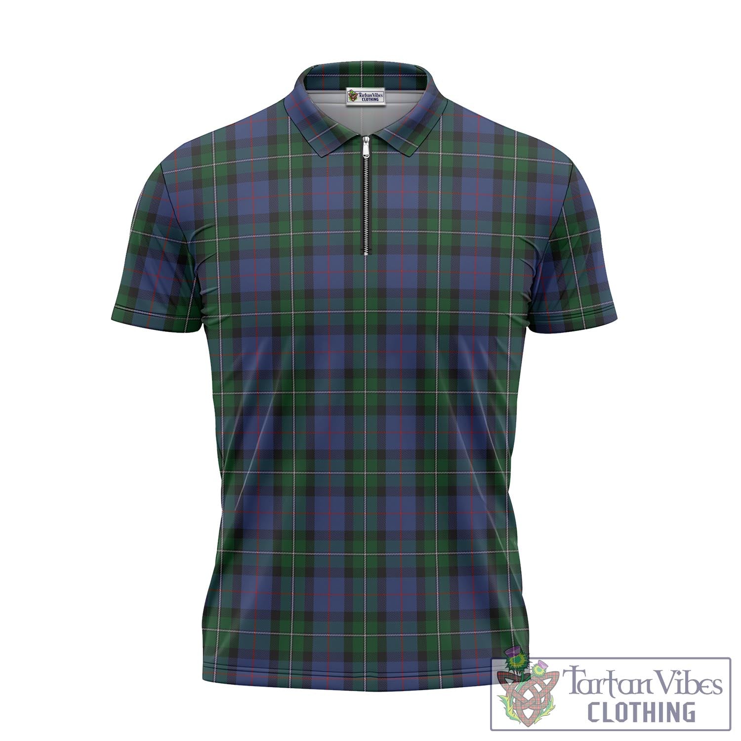 Tartan Vibes Clothing MacPhail Hunting Tartan Zipper Polo Shirt