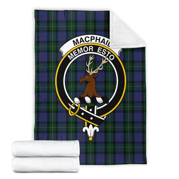 MacPhail Hunting Tartan Blanket with Family Crest