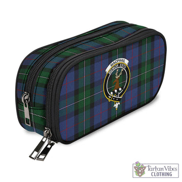 MacPhail Hunting Tartan Pen and Pencil Case with Family Crest