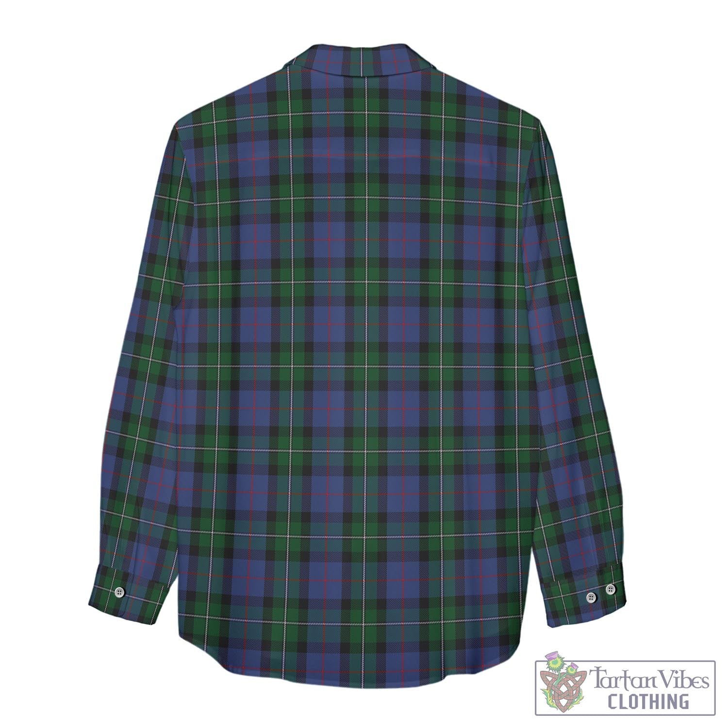 Tartan Vibes Clothing MacPhail Hunting Tartan Womens Casual Shirt with Family Crest