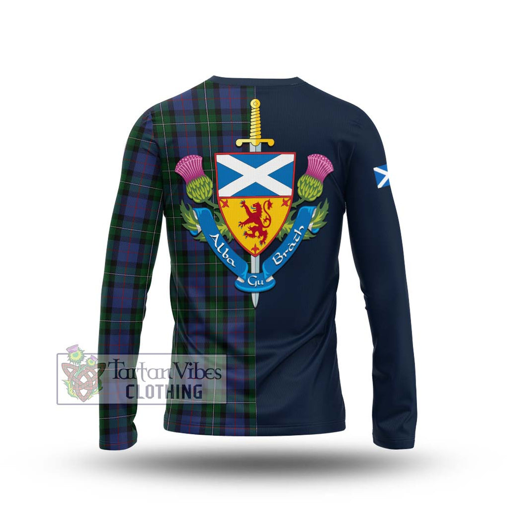 Tartan Vibes Clothing MacPhail Hunting Tartan Long Sleeve T-Shirt with Scottish Lion Royal Arm Half Style