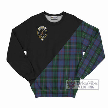 MacPhail Hunting Tartan Sweatshirt with Family Crest and Military Logo Style