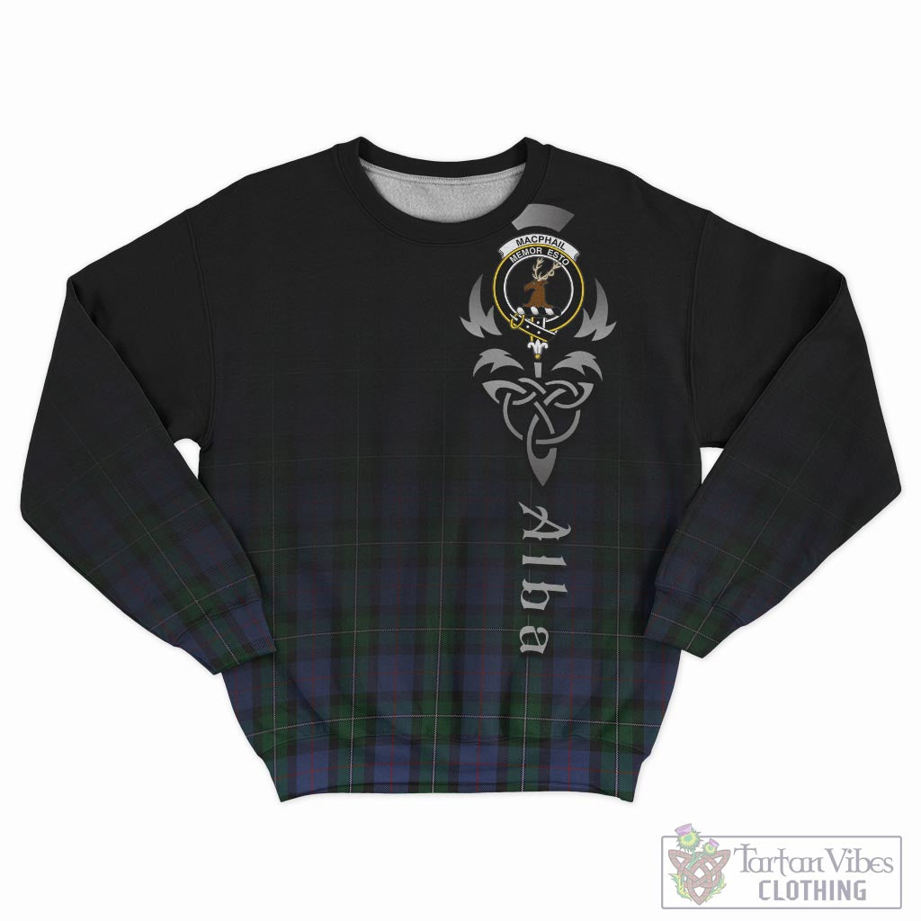 Tartan Vibes Clothing MacPhail Hunting Tartan Sweatshirt Featuring Alba Gu Brath Family Crest Celtic Inspired