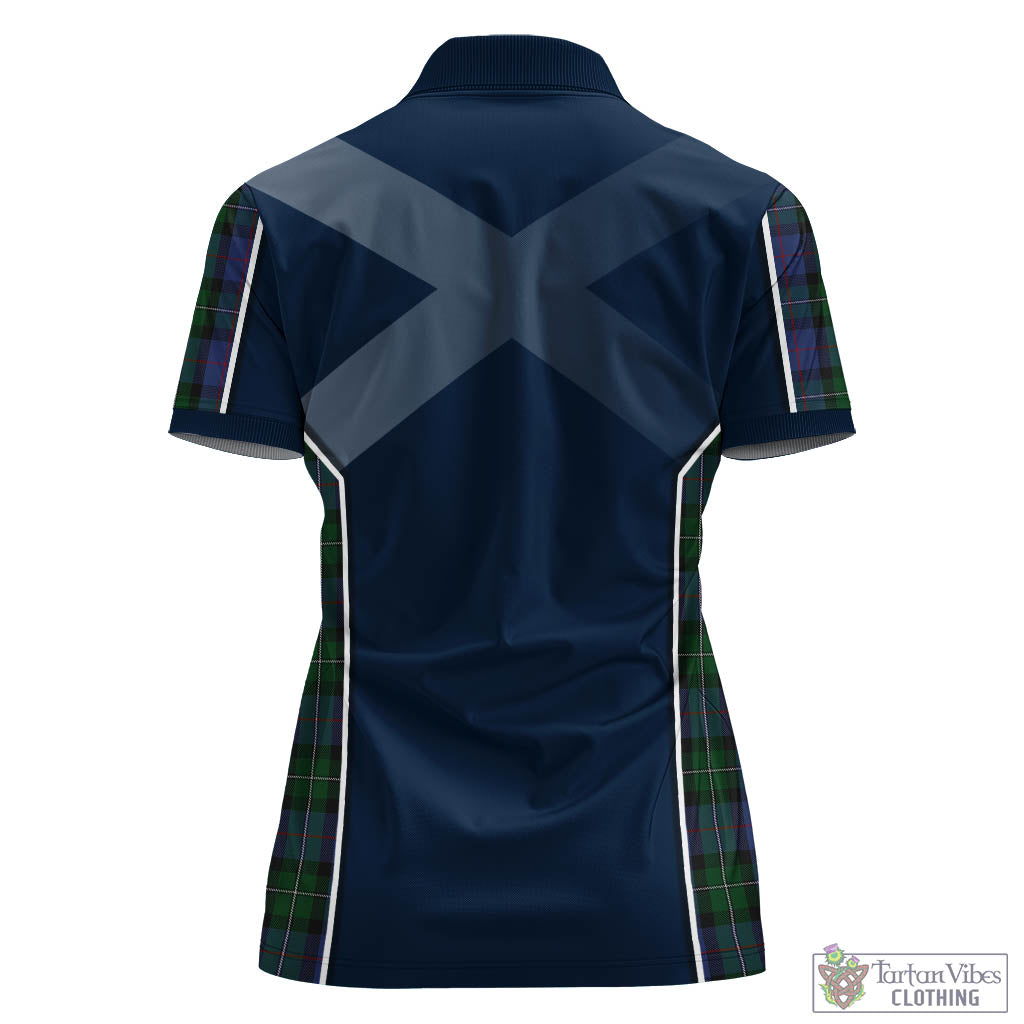 MacPhail Hunting Tartan Women's Polo Shirt with Family Crest and Lion Rampant Vibes Sport Style - Tartan Vibes Clothing