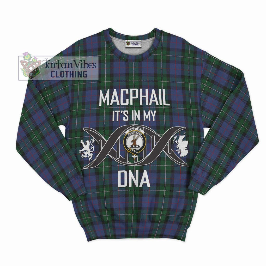 MacPhail Hunting Tartan Sweatshirt with Family Crest DNA In Me Style - Tartanvibesclothing Shop