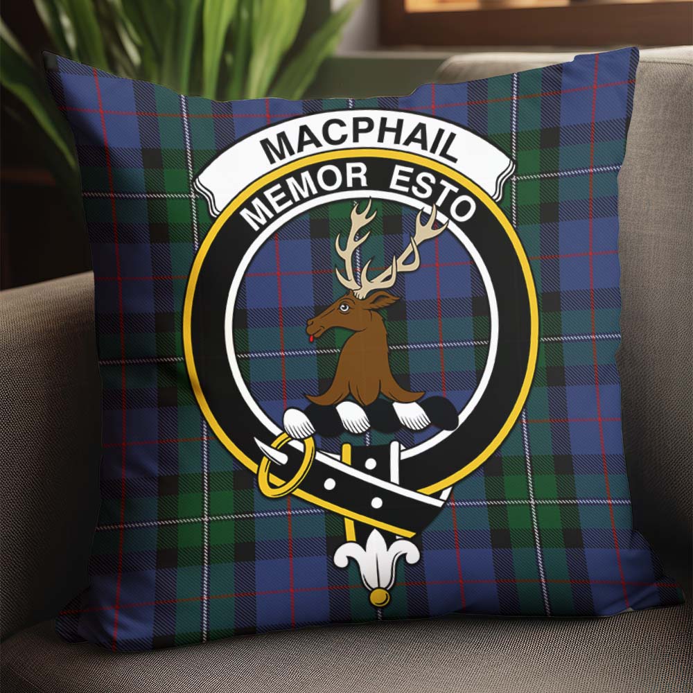 MacPhail Hunting Tartan Pillow Cover with Family Crest - Tartanvibesclothing