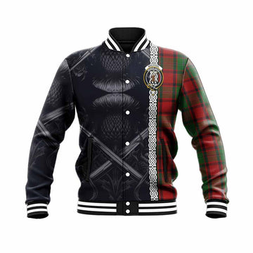 MacPhail (McPhail) Tartan Baseball Jacket with Family Crest Cross Sword Thistle Celtic Vibes