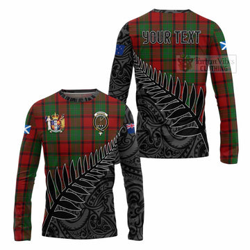 MacPhail (McPhail) Crest Tartan Long Sleeve T-Shirt with New Zealand Silver Fern Half Style