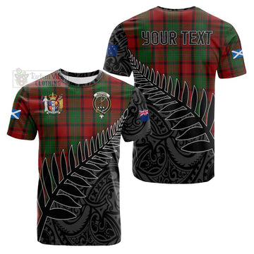 MacPhail (McPhail) Crest Tartan Cotton T-shirt with New Zealand Silver Fern Half Style