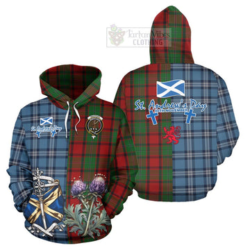 MacPhail (McPhail) Tartan Hoodie Happy St. Andrew's Day Half Tartan Style