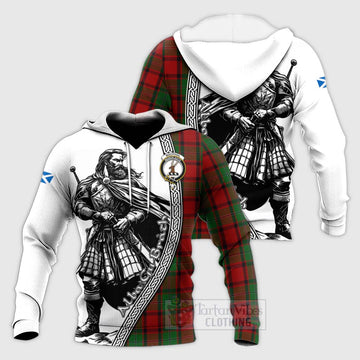 MacPhail (McPhail) Tartan Clan Crest Knitted Hoodie with Highlander Warrior Celtic Style