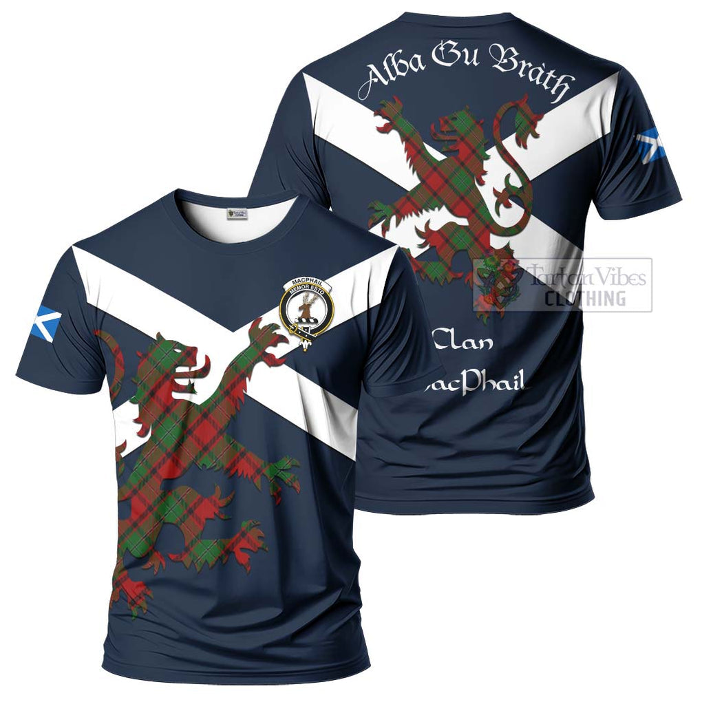 Tartan Vibes Clothing MacPhail (McPhail) Tartan Lion Rampant T-Shirt – Proudly Display Your Heritage with Alba Gu Brath and Clan Name