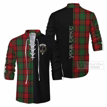 MacPhail (McPhail) Tartan Ghillie Kilt Shirt with Family Crest and Half Of Me Style