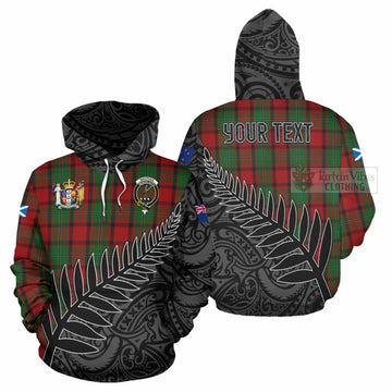 MacPhail (McPhail) Crest Tartan Hoodie with New Zealand Silver Fern Half Style