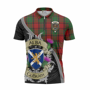 MacPhail (McPhail) Tartan Family Crest Zipper Polo Shirt Lion Rampant Royal Thistle Shield Celtic Inspired Unisex - Tartan Vibes Clothing