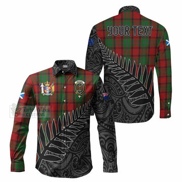 MacPhail (McPhail) Crest Tartan Long Sleeve Button Shirt with New Zealand Silver Fern Half Style