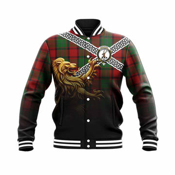 MacPhail (McPhail) Crest Tartan Baseball Jacket with Golden Lion Emblem Celtic Style Unisex - Tartan Vibes Clothing