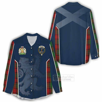 MacPhail (McPhail) Tartan Women's Casual Shirt with Family Crest and Lion Rampant Vibes Sport Style