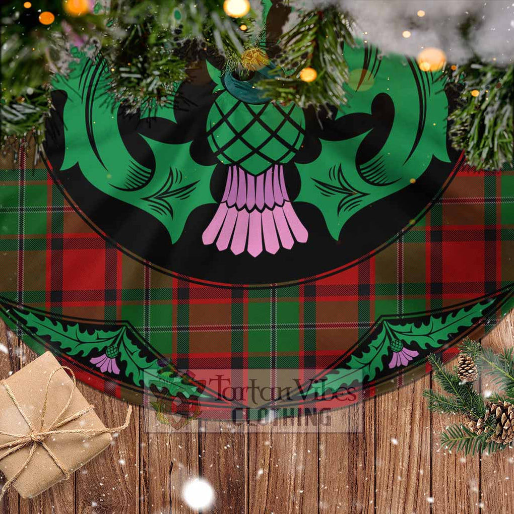 Tartan Vibes Clothing MacPhail (McPhail) Tartan Christmas Tree Skirt Scottish Thistle Style