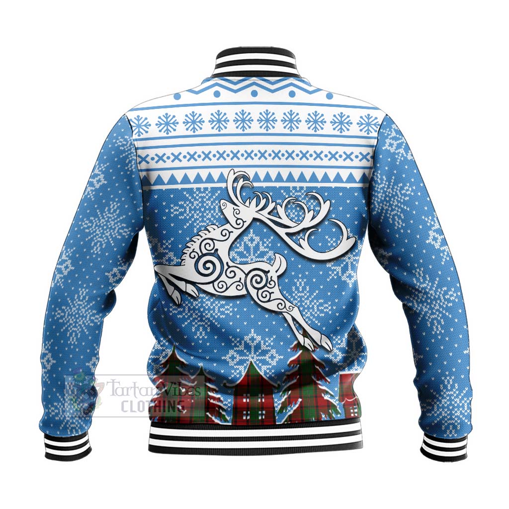 Tartan Vibes Clothing MacPhail (McPhail) Clan Christmas Baseball Jacket Celtic Reindeer Style