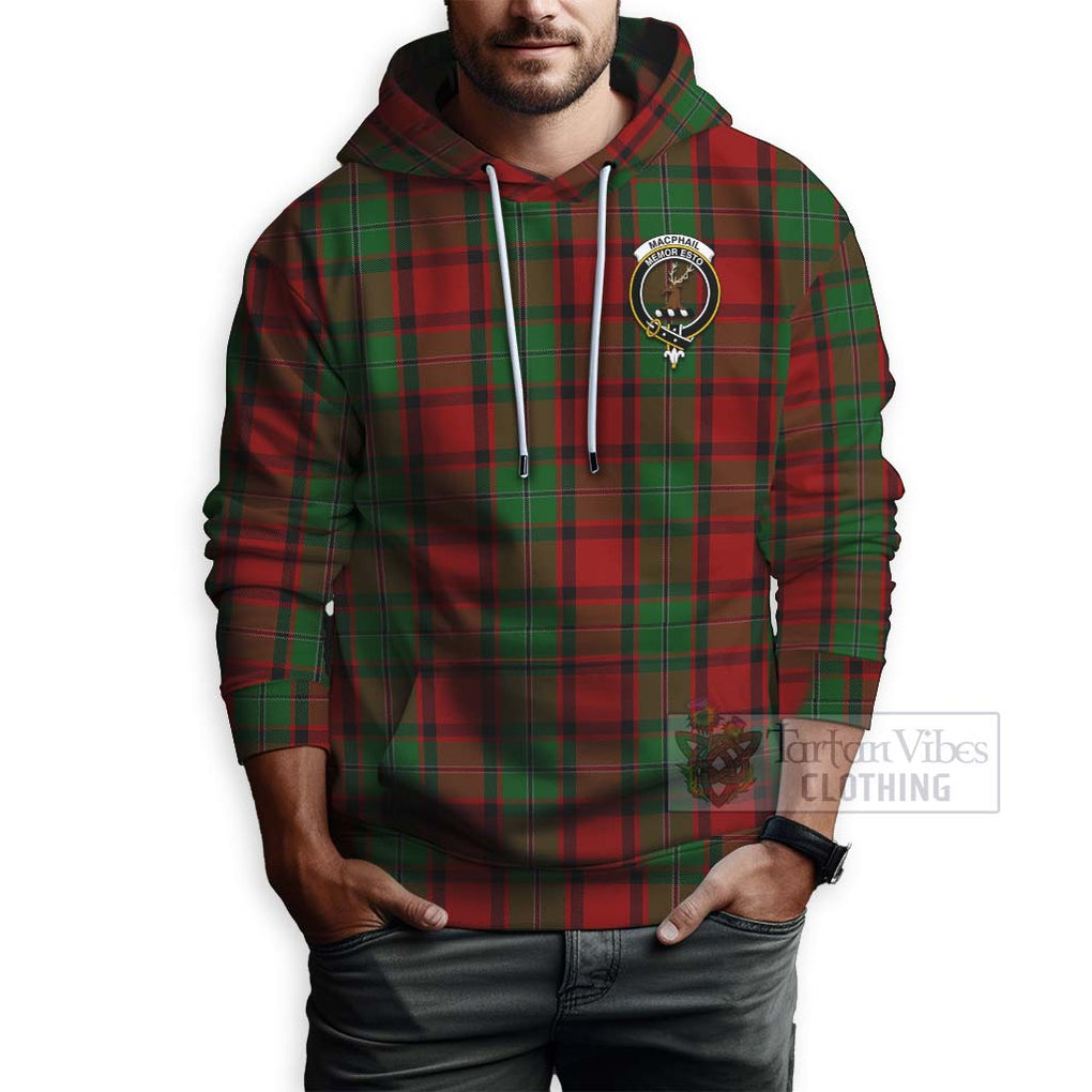 Tartan Vibes Clothing MacPhail (McPhail) Tartan Hoodie with Family Crest Celtic Skull Style