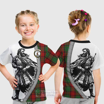 MacPhail (McPhail) Tartan Clan Crest Kid T-Shirt with Highlander Warrior Celtic Style