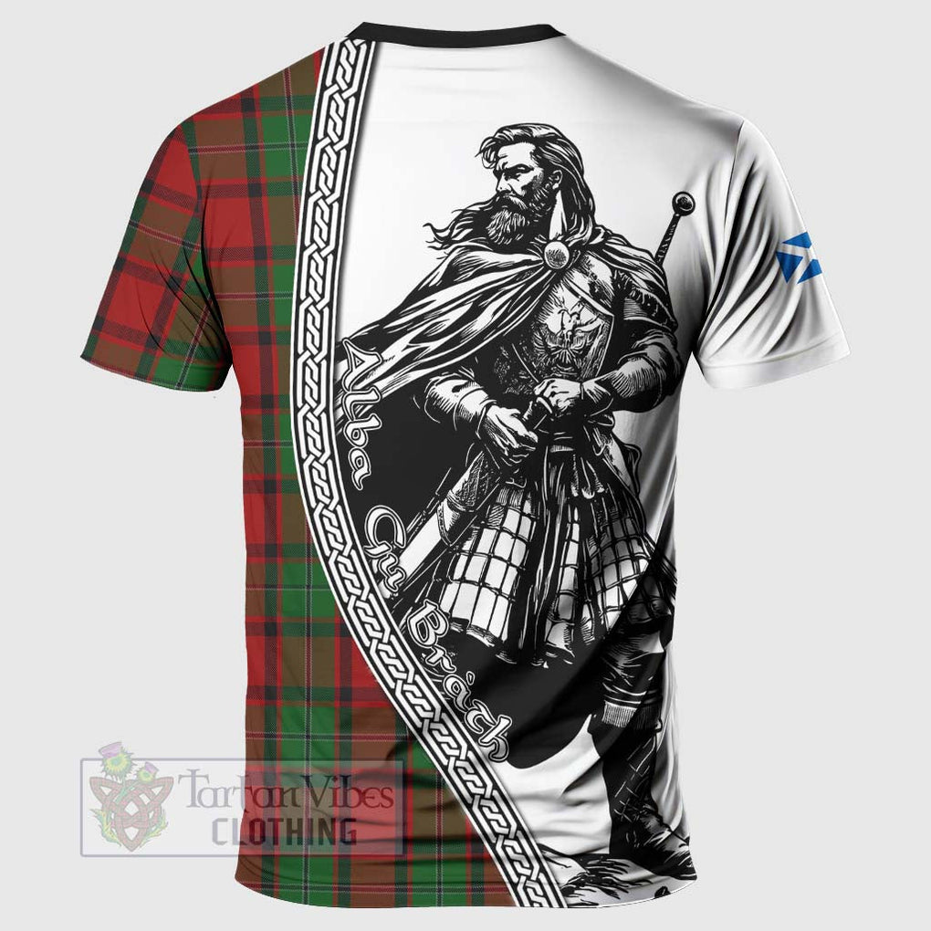 Tartan Vibes Clothing MacPhail (McPhail) Tartan Clan Crest T-Shirt with Highlander Warrior Celtic Style