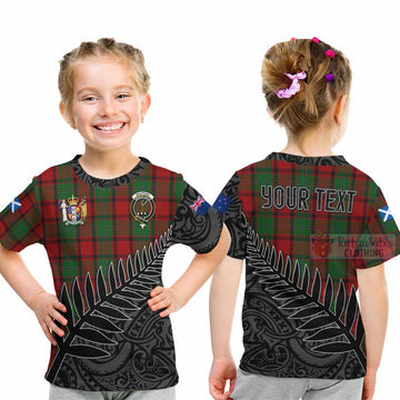 MacPhail (McPhail) Crest Tartan Kid T-Shirt with New Zealand Silver Fern Half Style