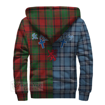 MacPhail (McPhail) Tartan Sherpa Hoodie Happy St. Andrew's Day Half Tartan Style