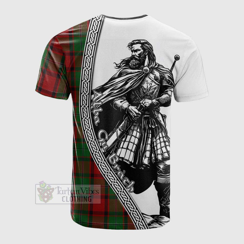 Tartan Vibes Clothing MacPhail (McPhail) Tartan Clan Crest Cotton T-shirt with Highlander Warrior Celtic Style