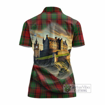 MacPhail (McPhail) Tartan Family Crest Women's Polo Shirt with Scottish Ancient Castle Style - Tartan Vibes Clothing