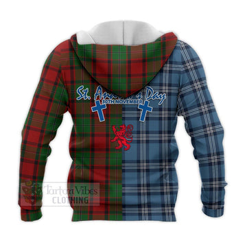 MacPhail (McPhail) Tartan Knitted Hoodie Happy St. Andrew's Day Half Tartan Style