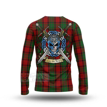 MacPhail (McPhail) Tartan Long Sleeve T-Shirt with Family Crest Celtic Skull Style