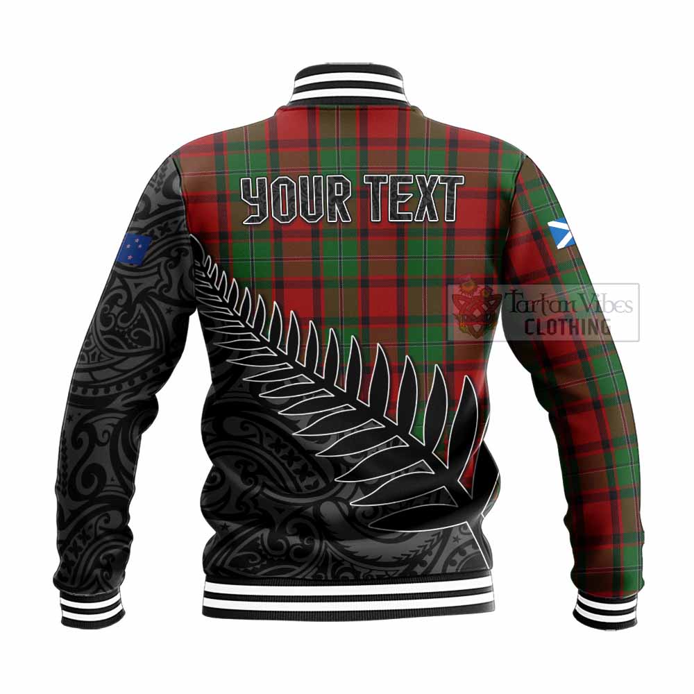MacPhail (McPhail) Crest Tartan Baseball Jacket with New Zealand Silver Fern Half Style - Tartan Vibes Clothing