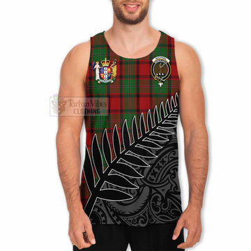 MacPhail (McPhail) Crest Tartan Men's Tank Top with New Zealand Silver Fern Half Style