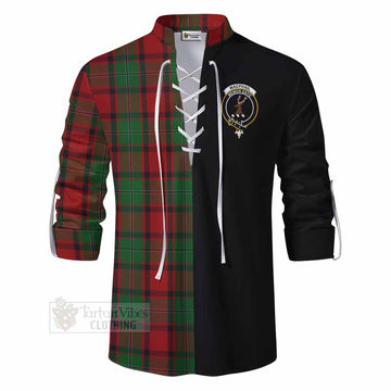 MacPhail (McPhail) Tartan Ghillie Kilt Shirt with Family Crest and Half Of Me Style