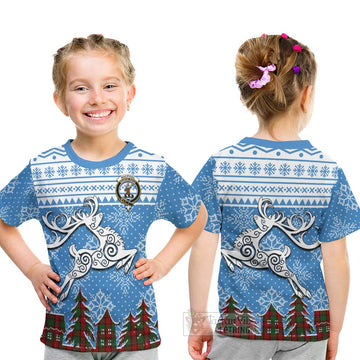 MacPhail (McPhail) Clan Christmas Kid T-Shirt Celtic Reindeer Style