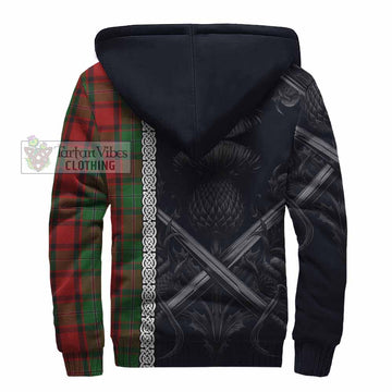 MacPhail (McPhail) Tartan Sherpa Hoodie with Family Crest Cross Sword Thistle Celtic Vibes