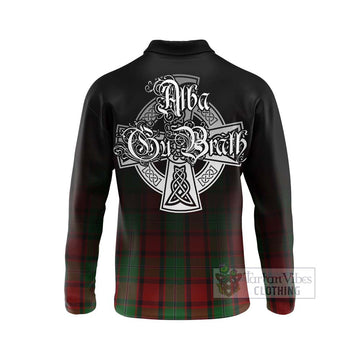 MacPhail (McPhail) Tartan Long Sleeve Polo Shirt Featuring Alba Gu Brath Family Crest Celtic Inspired