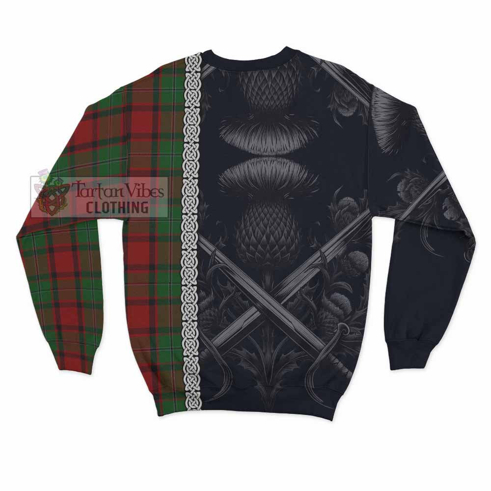 Tartan Vibes Clothing MacPhail (McPhail) Tartan Sweatshirt with Family Crest Cross Sword Thistle Celtic Vibes