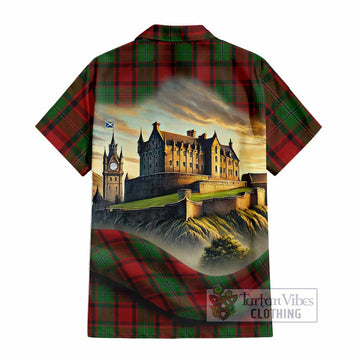 MacPhail (McPhail) Tartan Family Crest Hawaiian Shirt with Scottish Ancient Castle Style - Tartan Vibes Clothing