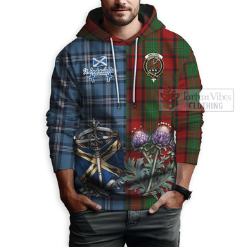 MacPhail (McPhail) Tartan Hoodie Happy St. Andrew's Day Half Tartan Style