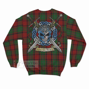 MacPhail (McPhail) Tartan Sweatshirt with Family Crest Celtic Skull Style