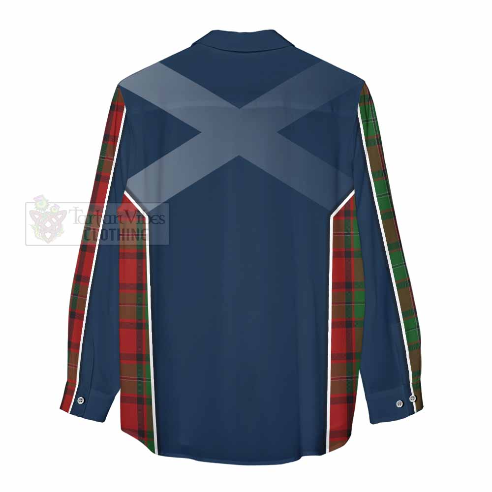 Tartan Vibes Clothing MacPhail (McPhail) Tartan Women's Casual Shirt with Family Crest and Lion Rampant Vibes Sport Style